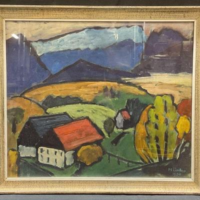 449: Gabriele Munter Expressionist Mountain Litho

