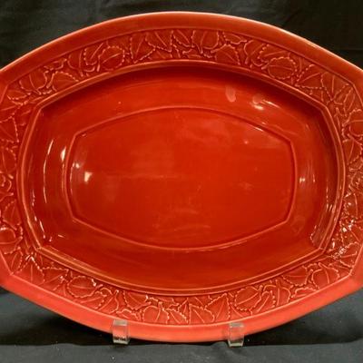667: DANSK INTL Red Ceramic Serving Dish
