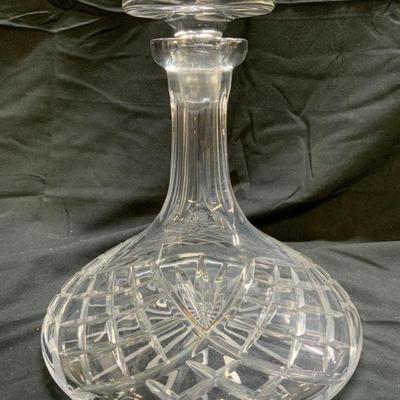 164: Cut Crystal Ships Decanter W Stopper
