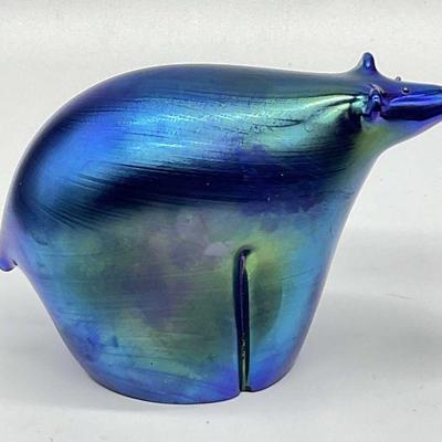 28: ORIENT & FLUME ART GLASS BEAR PAPERWEIGHT

