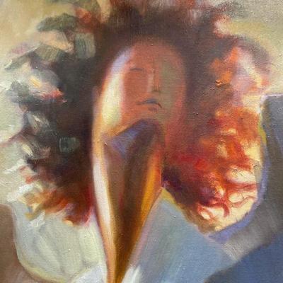 399: Framed Signed Religious Figure Oil Painting
