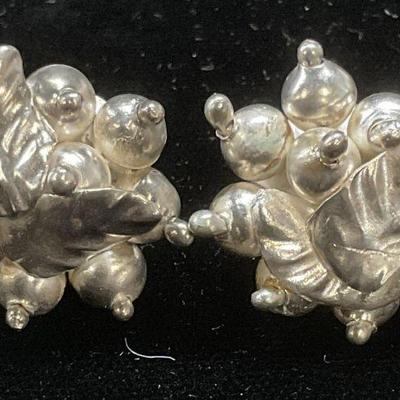 510: William Spratling Sterling Silver Berry Earrings

