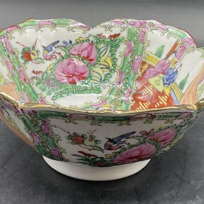 231: Signed Vintage Asian Porcelain Hand Painted Bowl
