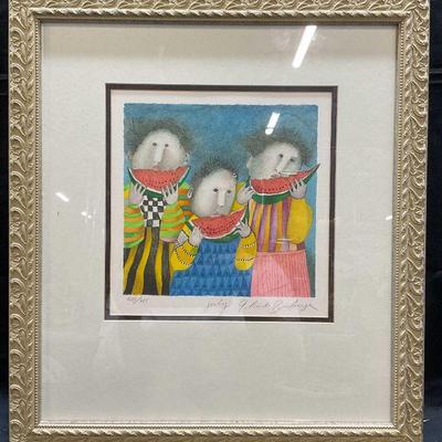 425: Signed Graciela Rodo Boulanger July Lithograph
