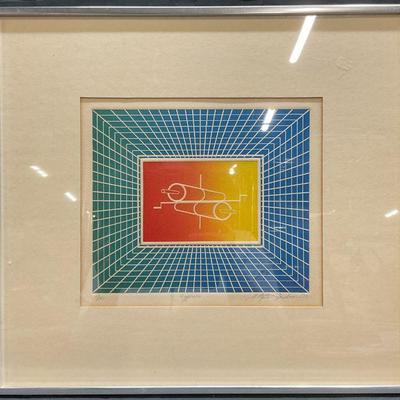 581: Signed S Martin Friedman Hyperion Color Etching
