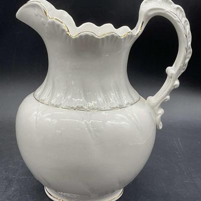 600: ADMIRAL V.P.CO. Vintage White Porcelain Pitcher

