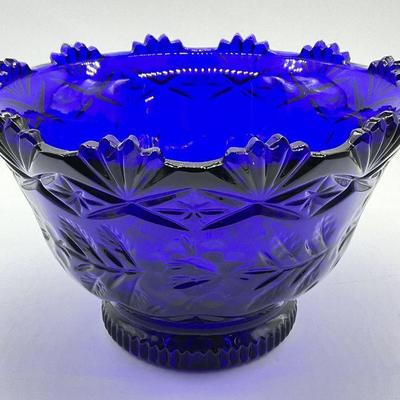 31: Cobalt Blue Cut Crystal Bowl
