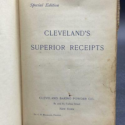 766: CLEVELANDS SUPERIOR RECEIPTS Spcl Ed Ilstr Bk Antq
