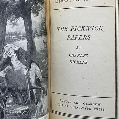 744: PICKWICK PAPERS by CHARLES DICKENS Antq Book
