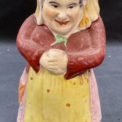 358: Vintage Ceramic Woman Figural Pitcher
