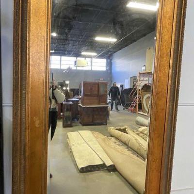 135: XL Baroque Style Gilt Wood Mirror, 8 Feet High
