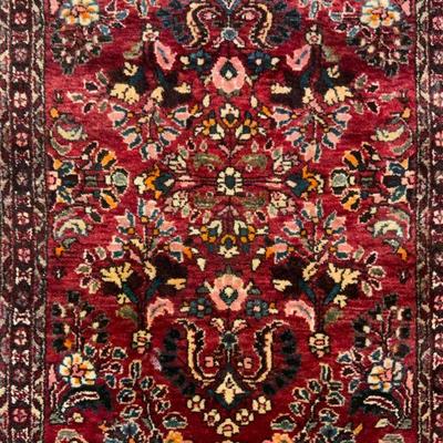 681: Vntg Handmade Persian Wool Area Rug
