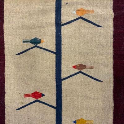 693: Vtg Handmade Tribal Turkish Kilim Fringed Wool Rug
