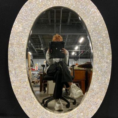 187: Mother of Pearl Framed Wall Mirror
