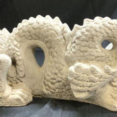 518: Asian Concrete Garden Dragon Statuary
