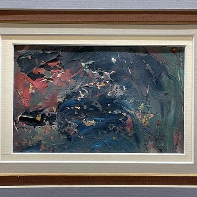 370: Abstract Oil Painting on Paper
