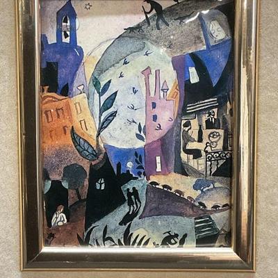 604: Framed Salvador Dali Night Walkers Print
