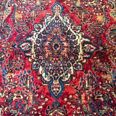 114: Vintage Handmade Persian Wool Area Rug
