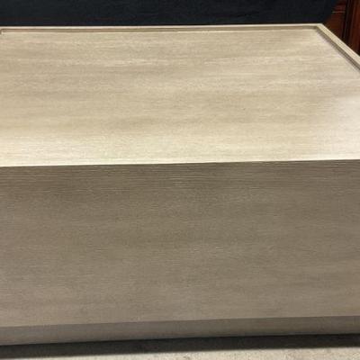 123: Modern Square Form Wheeled Coffee Table
