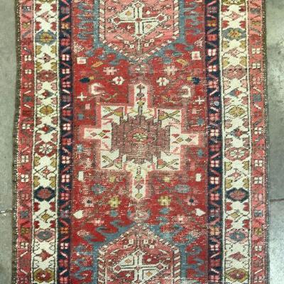 157: Vintage Handmade Turkish Wool Runner
