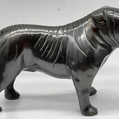 226: Vintage Bronze Bulldog Statue
