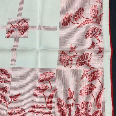 168: Vintage Rochas Paris Silk Floral Scarf, Italy
