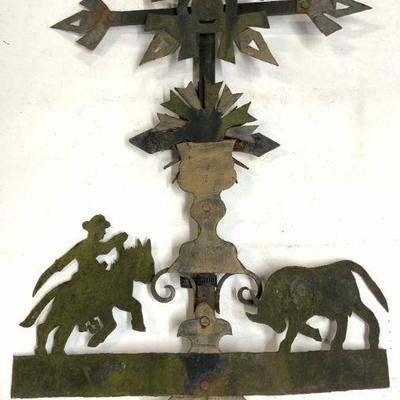 774: Antique Iron Outdoor Roof Pinnacle 32in
