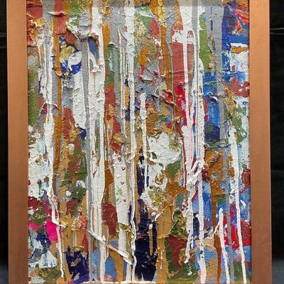 265: Signed Cindy Shaoul Wild Ruby Oil Painting
