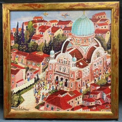 443: Attr Michal Meron Sukkot in Florence Serigraph
