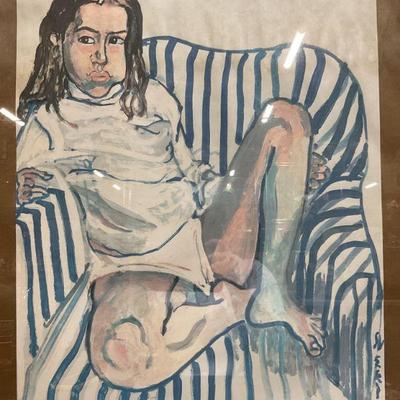 599: Signed Alice Neel Portrait of a Girl Screenprint
