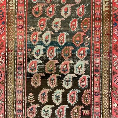 151: Vintage Handmade Caucasian Wool Area Rug
