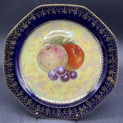 605: J.W.T Czechoslovakia Lusterware Porcelain Plate

