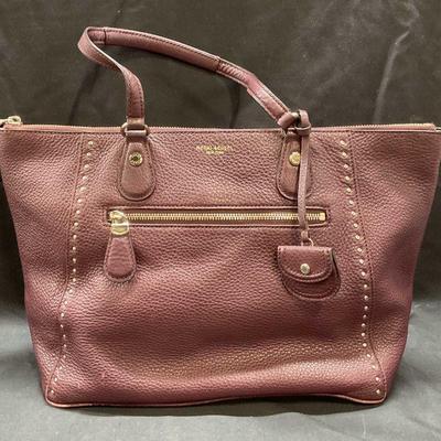279: Vintage Henri Bendel Purple Leather Handbag
