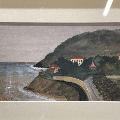 99: Signed Framed San Remo Coast Landscape Painting
