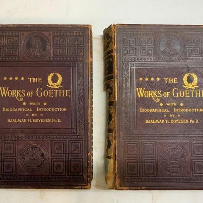 796: THE WORKS OF GOETHE Antq Vol 4&5 Books Illustr
