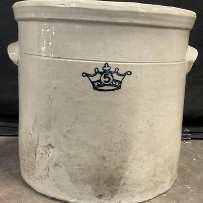 134: Crown Trademark Vintage StoneWare Crock
