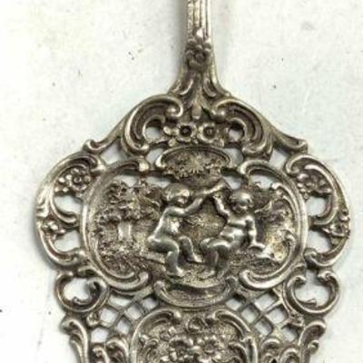 293: 800 Silver Antique Ornate Cake Server

