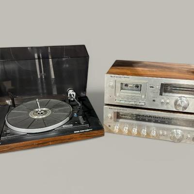 Vintage MCS Belt Drive 6200 Multiplay Turntable, Stereo Cassette Deck & AM/FM Stereo Receiver 