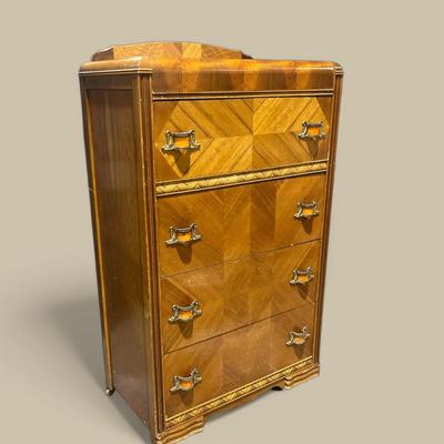 Vintage 30s/40s Art Deco "Waterfall" Chest of Drawers