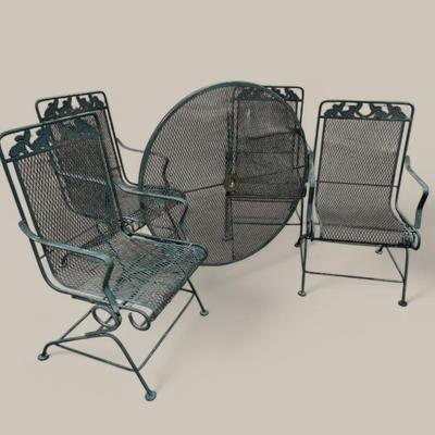 Green Metal Patio Set
