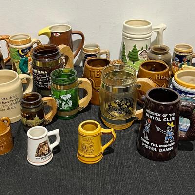 Vintage Beer Steins, Shot Glasses, & More 