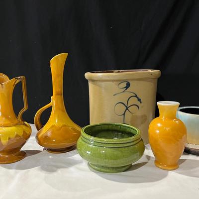 Vintage MCM Royal Haeger Vase/Pitchers, Redwing Crock, & More 