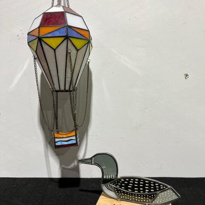 Stained Glass Hot Air Ballon & Minnesota Loon 