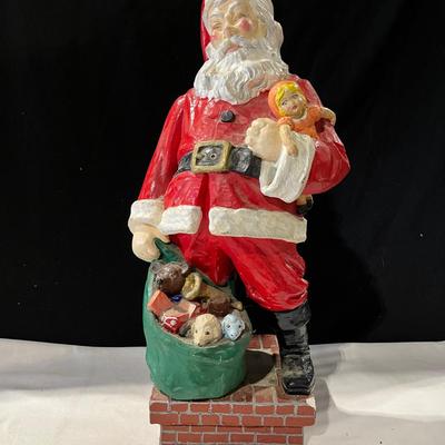 Vintage One Of A Kind Hand Made Large Santa Statue 