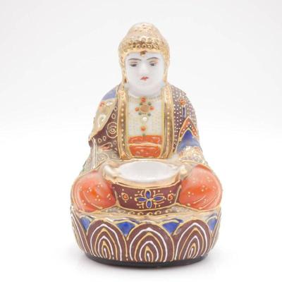 Vintage Nippon Porcelain Buddha Incense Burner