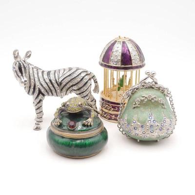 Set of 4 Perry Borrelli Assorted Trinket Boxes