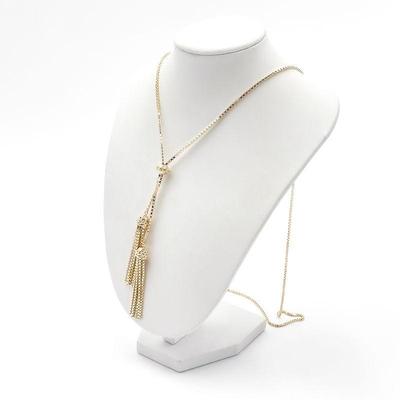 Gold-Tone Tassel Chain Necklace