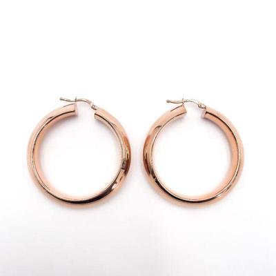 Pair of Italian Milor Bronze Hoop Earrings