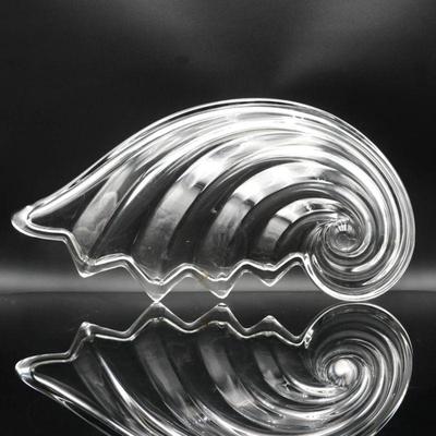 1970's Mikasa Crystal Shell Serving Dish