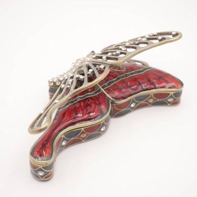 Perry Borrelli Enameled Butterfly Trinket Box
